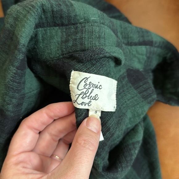 Cosmic Blue Love Flannel - Picture 4 of 4